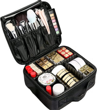 Thumbnail for GOMINIMO Travel Makeup Bag with Adjustable Dividers (Black)