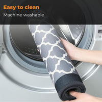 Thumbnail for GOMINIMO 2 PCS Washable Non Slip Absorbent Kitchen Floor Mat (44x80+44x150cm, Black Lucky Clover)
