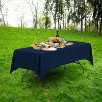 Thumbnail for Gominimo Rectangle Tablecloth Polyester Dining Table Cloth Cover 230cm Navy Blue