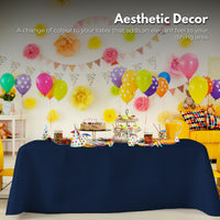 Thumbnail for Gominimo Rectangle Tablecloth Polyester Dining Table Cloth Cover 230cm Navy Blue