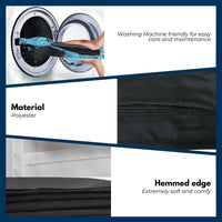 Thumbnail for Gominimo Rectangle Tablecloth Polyester Dining Table Cloth Cover 230cm Navy Blue