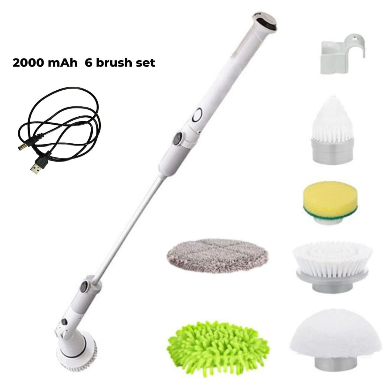 GOMINIMO Electric Spinning Scrubber 2000 mAh 6 Brush Set