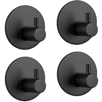 Thumbnail for Gominimo Round Stainless Steel Wall Hook 4pcs (Black)