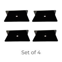 Thumbnail for GOMINIMO Acrylic Floating Wall Shelf Set of 4 with Cable Clips (Black)