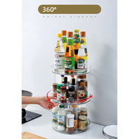 Thumbnail for GOMINIMO 3 Tier Turntable Cabinet Organizer (Transparent)