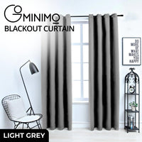 Thumbnail for GOMINIMO Blackout Window Curtains for Thermal Insulated Room (Set of 2, W132cm x D213cm, Light Grey)