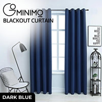 Thumbnail for GOMINIMO Blackout Window Curtains for Thermal Insulated Room (Set of 2, W132cm x D243cm, Dark Blue)