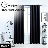 Thumbnail for GOMINIMO Blackout Window Curtains for Thermal Insulated Room (Set of 2, W132cm x D213cm, Black)