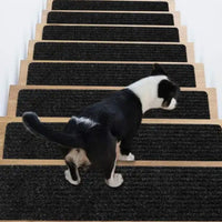 Thumbnail for GOMINIMO Set of 15 Non Slip Carpet Stair Tread 20.3 x76cm (Grey)