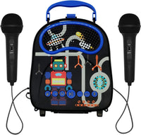 Thumbnail for GOMINIMO Kids Portable Karaoke with Two Microphones (Rectangle, Black Robot)