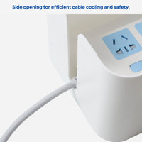 Thumbnail for GOMINIMO Set of Two Cable Management Box with Wood Pattern Lid (White)