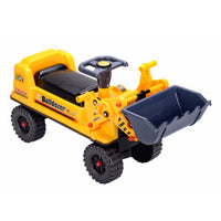 Thumbnail for GOMINIMO Kids Ride On Bulldozer Digger Tractor Excavator Toy Car with Helmet