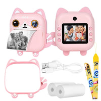 Thumbnail for GOMINIMO Instant Print Camera for Kids with Print Paper and 32GB TF Card (Cat)