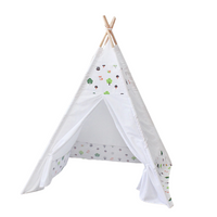 Thumbnail for GOMINIMO Kids Teepee Tent with Side Window and Carry Case (White Forest)