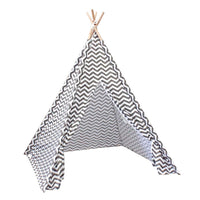 Thumbnail for GOMINIMO Kids Teepee Tent with Side Window and Carry Case (Wave Stripe)