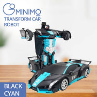 Thumbnail for GOMINIMO Transform Car Robot Sport Car with Remote Control (Black Cyan)