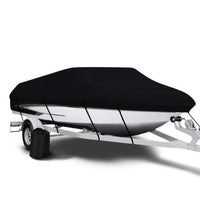 Thumbnail for KILIROO 14-16 FT Waterproof Boat Cover (Black) KR-BC-100-TX