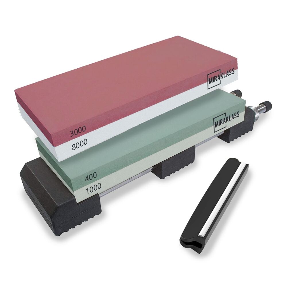 Miraklass Sharpening Stone Set (400/1000+3000/8000 Grit)