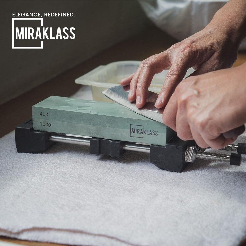 Miraklass Sharpening Stone Set (400/1000+3000/8000 Grit)