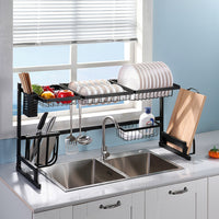 Thumbnail for GOMINIMO Dish Drying Rack Over Sinks Adjustable 85-100cm (Black)