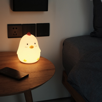 Thumbnail for Muid Wake Up Chicken Night Lamp Alarm Clock White HM--104-MUID