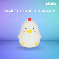 Thumbnail for Muid Wake Up Chicken Night Lamp Alarm Clock White HM--104-MUID