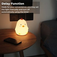 Thumbnail for Muid Wake Up Chicken Night Lamp Alarm Clock White HM--104-MUID