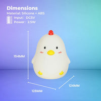 Thumbnail for Muid Wake Up Chicken Night Lamp Alarm Clock White HM--104-MUID