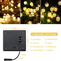 Thumbnail for NOVEDEN 200 Light Bulb Solar String Light (Warm Light)