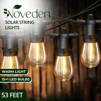 Thumbnail for NOVEDEN 53FT 15+1 Bulbs LED Outdoor String Lights Garden Party Decoration