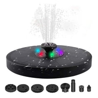 Thumbnail for NOVEDEN Solar Fountain Water Pump for Bird Bath with RGB Color LED Lights (Black)