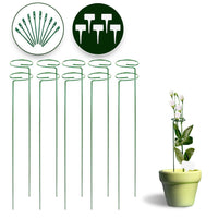 Thumbnail for Noveden 10pcs Set Plant Flower Stake Single Stem Support Home Garden Stick Green