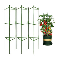 Thumbnail for NOVEDEN 3 Sets Tomato Supports Cages with 20 Clips , 50 Twist Tie and 30meters Rope (Green)