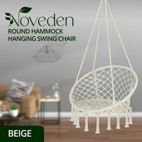 Thumbnail for NOVEDEN Hammock Chair Swing with Cushion and Pillow (Beige)