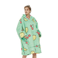 Thumbnail for GOMINIMO Hoodie Blanket Green Cherry Lemon