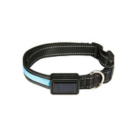 Thumbnail for Floofi Solar USB Rechargable LED Dog Collar (L Blue)