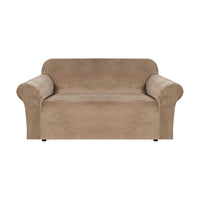 Thumbnail for GOMINIMO Velvet Sofa Cover 2 Seater (Blush Brown)