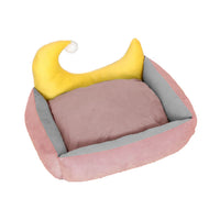 Thumbnail for Floofi Pet Bed Moon Design (M Pink)