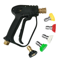 Thumbnail for RYNOMATE 3000 PSI High Pressure Washer Gun with M22 Coupling and 5 Interchangeable Spray Nozzles (Black)