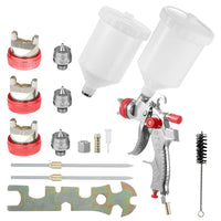 Thumbnail for RYNOMATE Gravity Feed Air Spray Paint Gun Kit with 3 Nozzle (Red)
