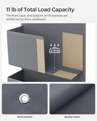 Thumbnail for SONGMICS Hanging Closet Organizers and Storage with 4 Compartments Gray