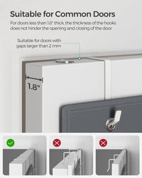 Thumbnail for SONGMICS Hanging Closet Organizers and Storage with 4 Compartments Gray