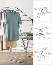 Thumbnail for SONGMICS Foldable 2-Level Clothes Airer