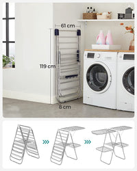 Thumbnail for SONGMICS Foldable 2-Level Clothes Airer