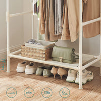 Thumbnail for SONGMICS Metal Coat Rack with 2 Clothes Rails and Shelf