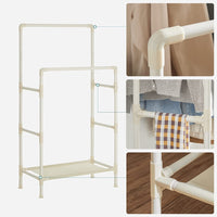 Thumbnail for SONGMICS Metal Coat Rack with 2 Clothes Rails and Shelf