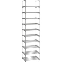 Thumbnail for SONGMICS 10-Tier Metal Shoe Rack Customizable Design Grey