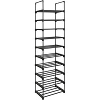 Thumbnail for SONGMICS 10-Tier Metal Shoe Rack Customizable Design Black