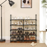 Thumbnail for SONGMICS 10-Tier Metal Shoe Rack Customizable Design Black