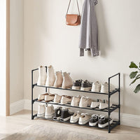 Thumbnail for SONGMICS 3-Shelf Metal Shoe Rack Entryway Black